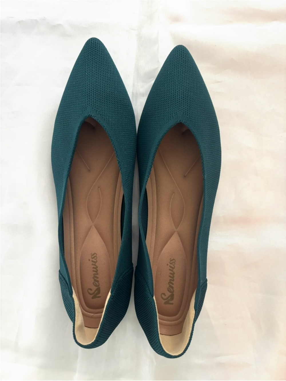 NWOT Semwiss Teal Pointed Toe Ballet Flats SZ 8.5 - Picture 14 of 14